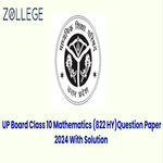 UP Board Class 10 Mathematics Code 822 HY Question Paper 2024 PYP
